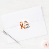Sticker Rond Leukemia Orange Ribbon Hero Ma maman (Enveloppe)