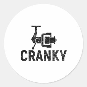 Sticker Rond Leurre de pêche Crankit - Idées de cadeaux drôles