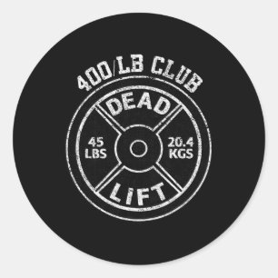 Sticker Rond Levée morte de 180 kg Club de gym Haltérophilie Pu