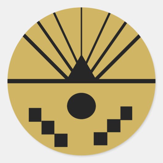 Sticker Rond Lever de soleil Art déco (Devant)