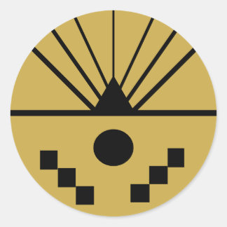 Sticker Rond Lever de soleil Art déco