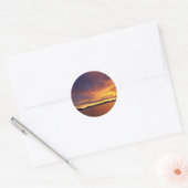 Sticker Rond Lever de soleil incroyable (Enveloppe)