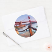 Sticker Rond Lever Du Soleil À Fort Point (Enveloppe)