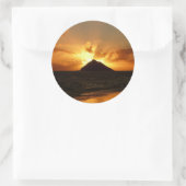 Sticker Rond Lever du soleil d'Hawaii à l'autocollant rond de l (Sac)