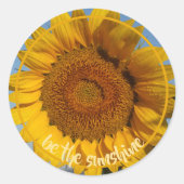 Sticker Rond lever et briller le tournesol (Devant)