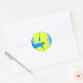 Sticker Rond levers bleu (Enveloppe)