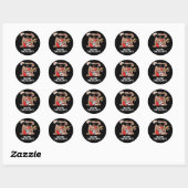 Sticker Rond Levez Le Ruuf Funny Chien Pun Dark BG (Feuille)