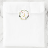 Sticker Rond Levier or Monogramme K (Sac)