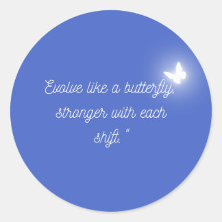 Sticker Rond L'évolution des papillons