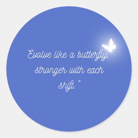 Sticker Rond L'évolution des papillons (Devant)