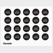 Sticker Rond L'Évolution Du Biathlon Cible Tir Xc Skiin (Feuille)
