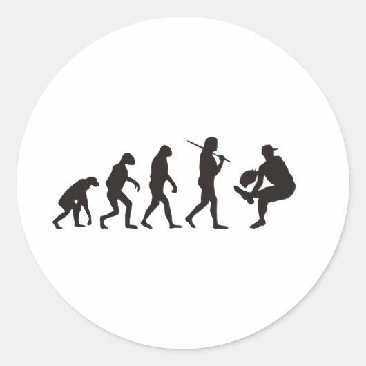 Sticker Rond L'Évolution Du Pitcher De Baseball (Devant)