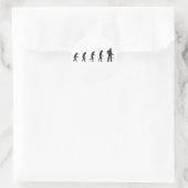 Sticker Rond L'évolution masculine de l'homme pour souder le lo (Sac)