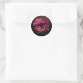 Sticker Rond Lèvres à Parties scintillant rose chaud 3 - Tester (Sac)