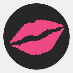 Sticker Rond Lèvres amoureuses