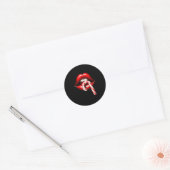 Sticker Rond Lèvres de la Saint-Valentin Baisers Saint-Valentin (Enveloppe)
