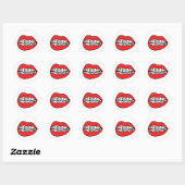 Sticker Rond Lèvres électriques pour filles (Feuille)