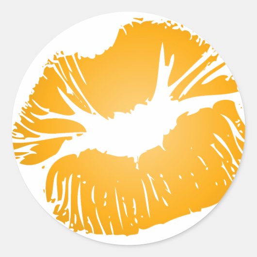 Sticker Rond Lèvres orange (Devant)