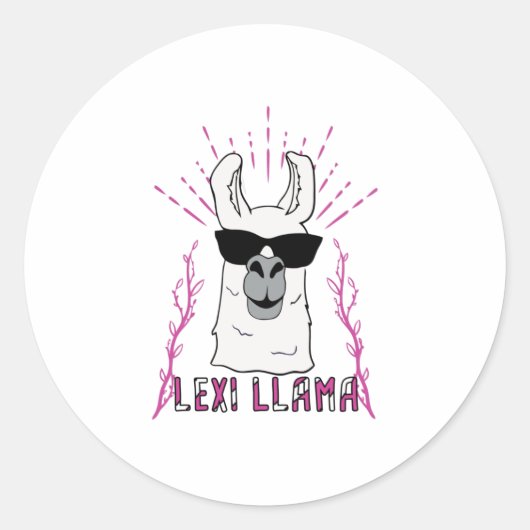 Sticker Rond Lexi Llama (Devant)