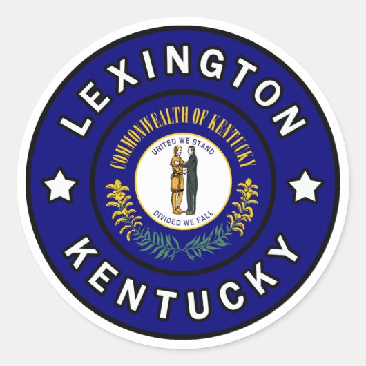 Sticker Rond Lexington Kentucky (Devant)