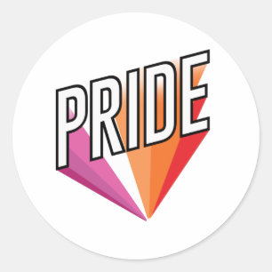 Sticker Rond L'explosion de la fierté lesbienne