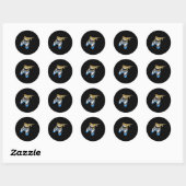 Sticker Rond Lézard de Dragon Léopard (Feuille)
