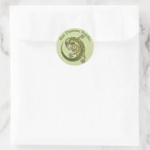 Sticker Rond Lézard vert (Sac)