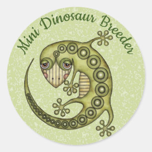 Sticker Rond Lézard vert
