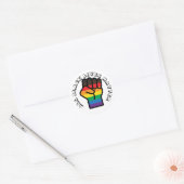 Sticker Rond LGBT Black Pride Toutes les vies comptent (Enveloppe)