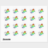 Sticker Rond LGBT Cute Halloween Pride Ghost (Feuille)