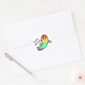 Sticker Rond LGBT Cute Halloween Pride Ghost (Enveloppe)