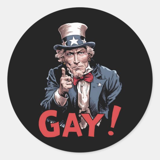 Sticker Rond LGBT Gay Ally Pride Mois drôle (Devant)