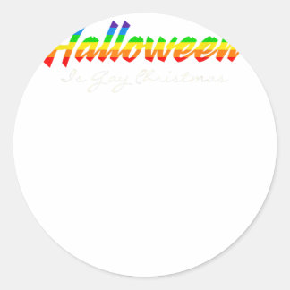 Sticker Rond LGBT Halloween est un Noël gay