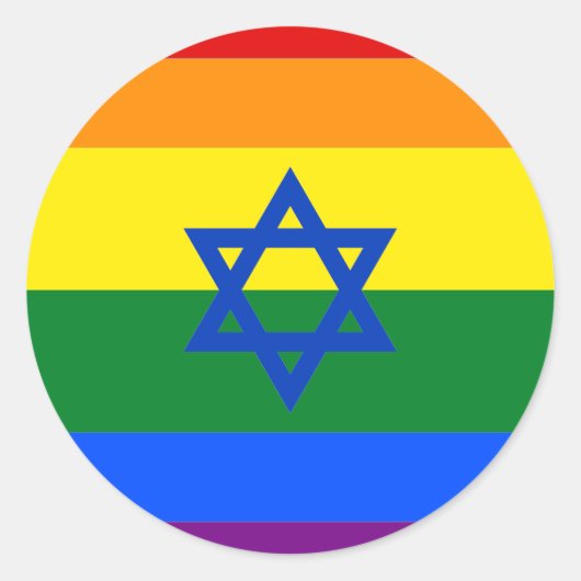 Sticker Rond LGBT Israël (Devant)