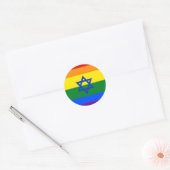 Sticker Rond LGBT Israël (Enveloppe)