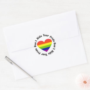 Sticker Rond LGBT Ne Cachez Pas Votre Fierté, GayPride