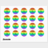 Sticker Rond LGBT Pride Citation L'AMOUR est L'AMOUR | drapeau  (Feuille)