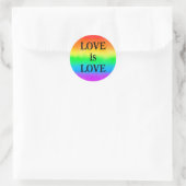 Sticker Rond LGBT Pride Citation L'AMOUR est L'AMOUR | drapeau  (Sac)