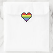 Sticker Rond LGBT rainbow pride pixel art (Sac)