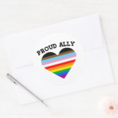 Sticker Rond LGBTQ+ Fier Ally (Enveloppe)