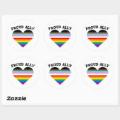 Sticker Rond LGBTQ+ Fier Ally (Feuille)