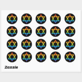 Sticker Rond LGBTQ Juif Israël Étoile De David Pride Mois (Feuille)