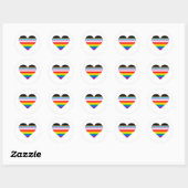 Sticker Rond LGBTQ POC Heart (Feuille)