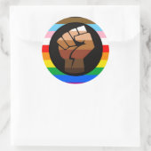 Sticker Rond LGBTQ+ Progrès PDC Pride Indicateur (Sac)
