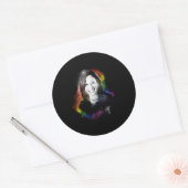 Sticker Rond LGBTQ Rainbow Kamala Harris Spray Paint Pride (Enveloppe)