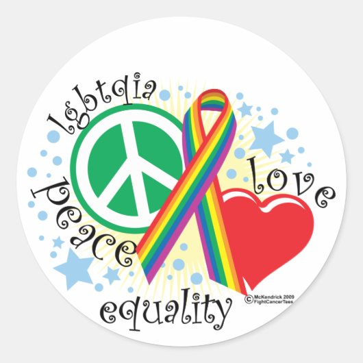 STICKER ROND LGBTQIA PLE (Devant)