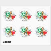 STICKER ROND LGBTQIA PLE (Feuille)