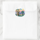 Sticker Rond Lhasa Apso (#9) (Sac)