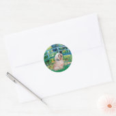 Sticker Rond Lhassa Apso 10 - Pont (Enveloppe)