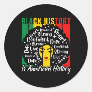 Sticker Rond L'histoire noire des femmes africaines est la fier